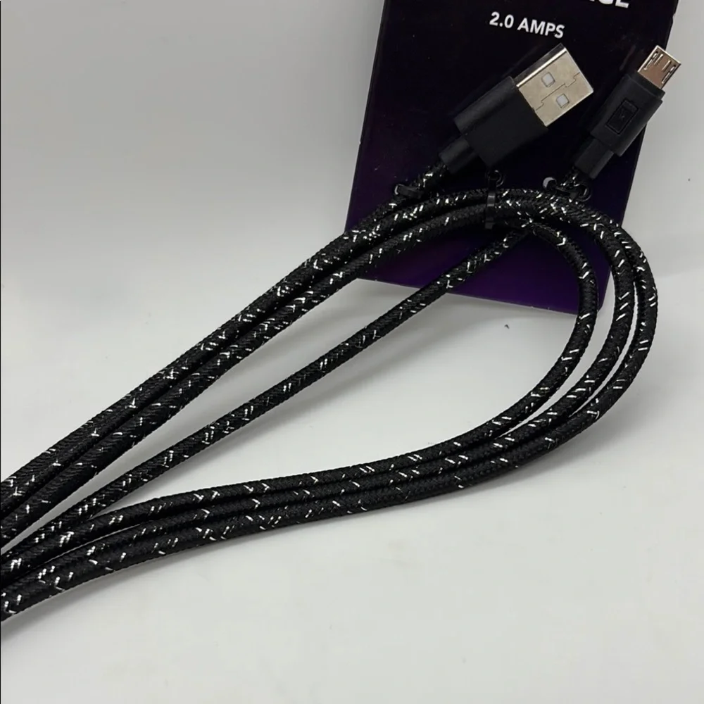 Gadget Gear Rapid Charge Black 10 Foot Micro USB Cable NWT